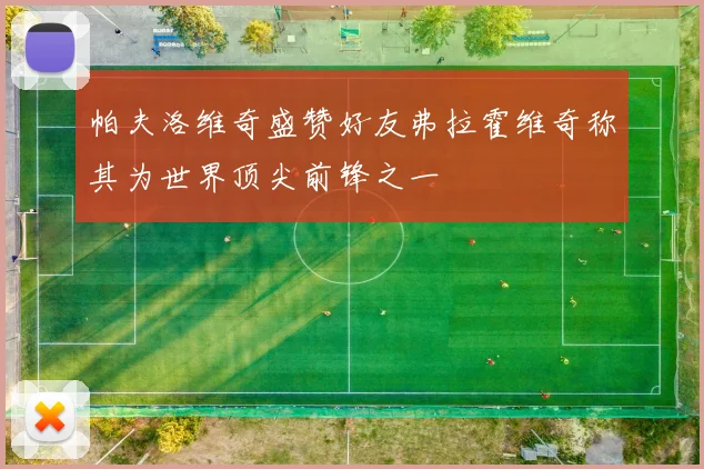 帕夫洛维奇盛赞好友弗拉霍维奇称其为世界顶尖前锋之一